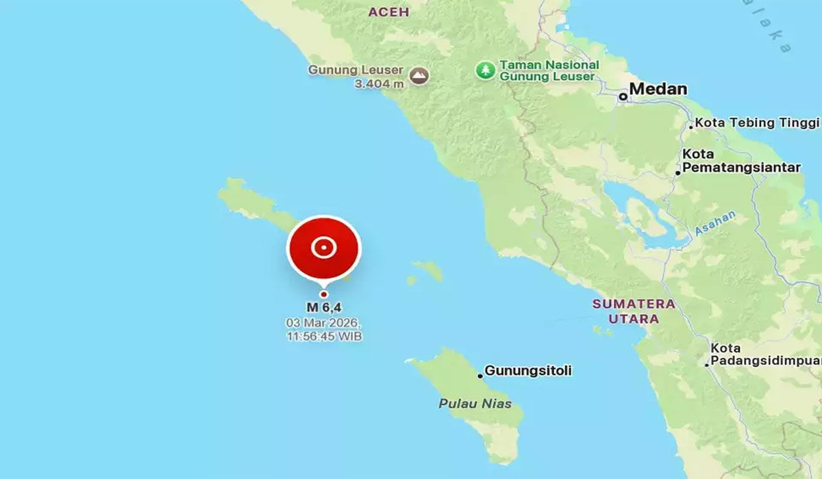 Gempa 6,4 M Guncang Simeulue Aceh, BMKG Pastikan Tidak Berpotensi Tsunami